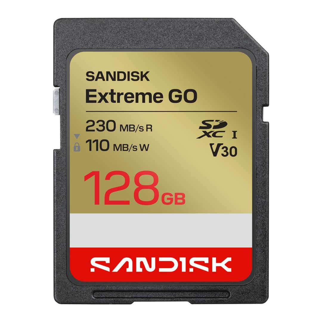 Sandisk 128GB SDXC Extreme GO UHS-I U3 V30 Sandisk 128GB SDXC Extreme GO UHS-I U3 V30