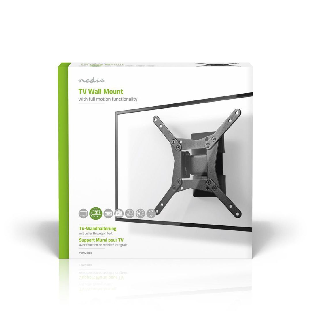 Nedis Full Motion TV Wall Mount 10-32" Black Nedis Full Motion TV Wall Mount 10-32" Black