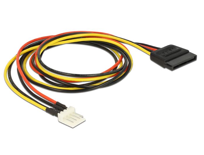 DeLock Power Cable SATA 15 pin male > 4 pin floppy male 60cm DeLock Power Cable SATA 15 pin male > 4 pin floppy male 60cm