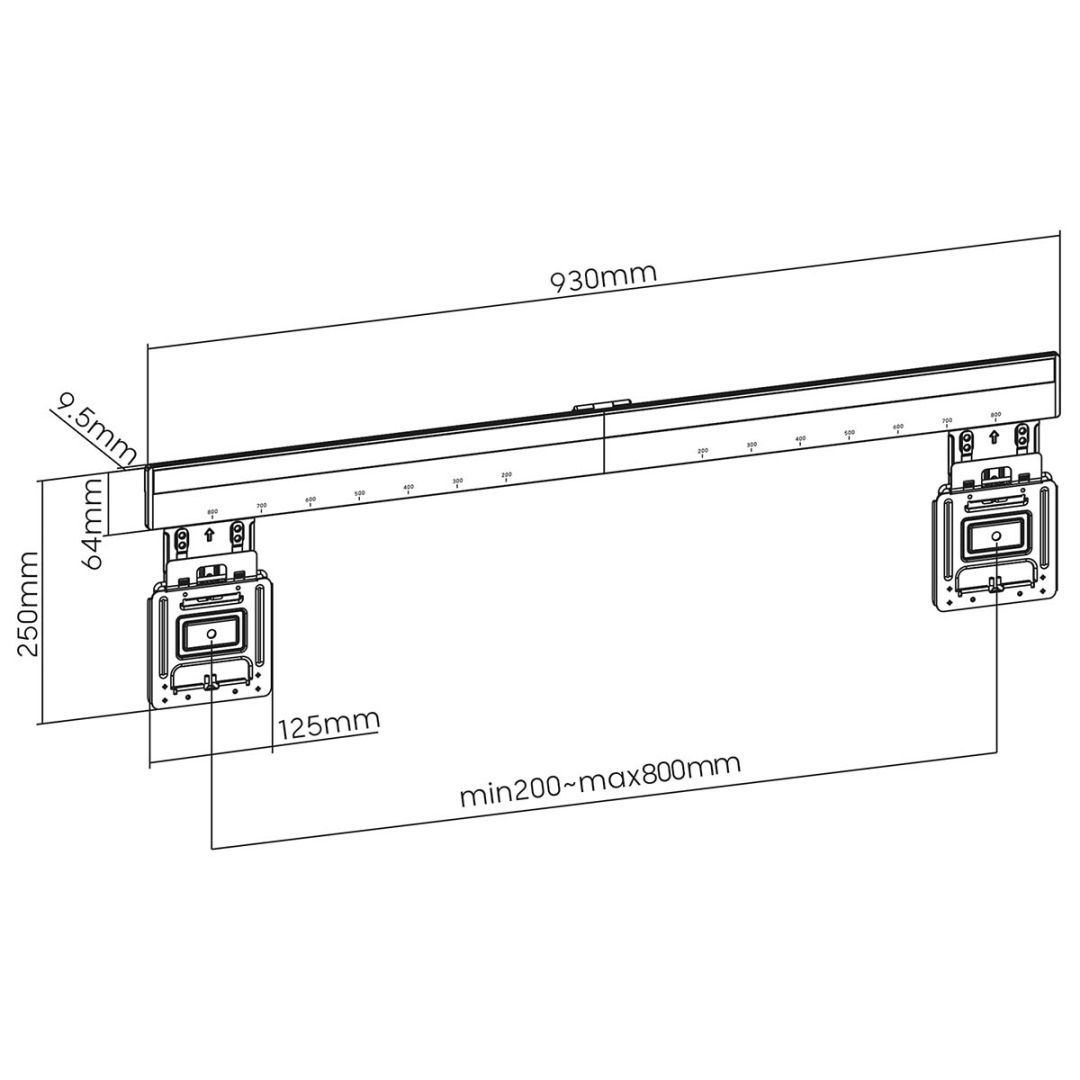 Nedis Fixed TV Wall Mount 43-100" Black Nedis Fixed TV Wall Mount 43-100" Black