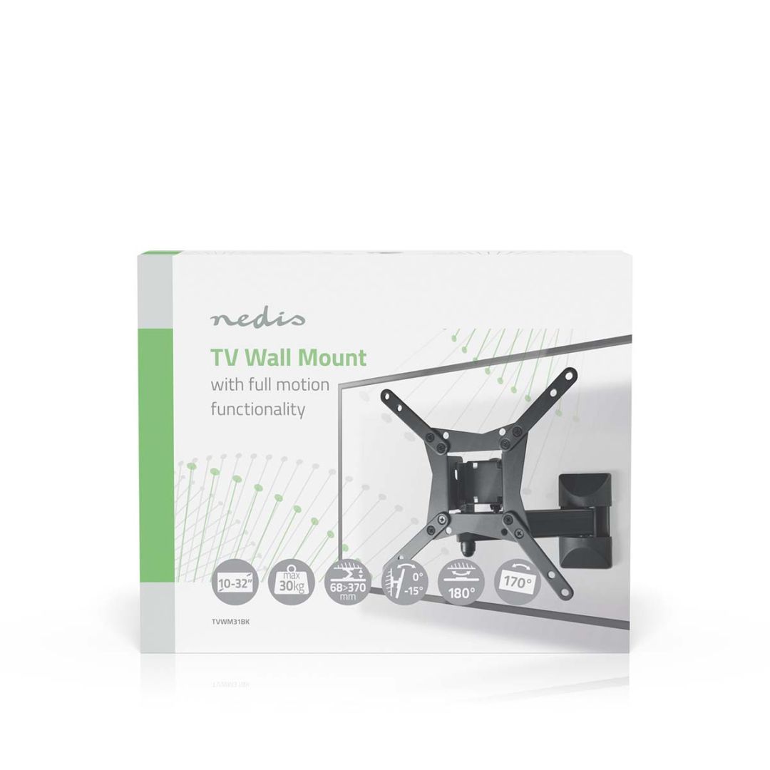 Nedis Full Motion TV Wall Mount 10-32" Black Nedis Full Motion TV Wall Mount 10-32" Black