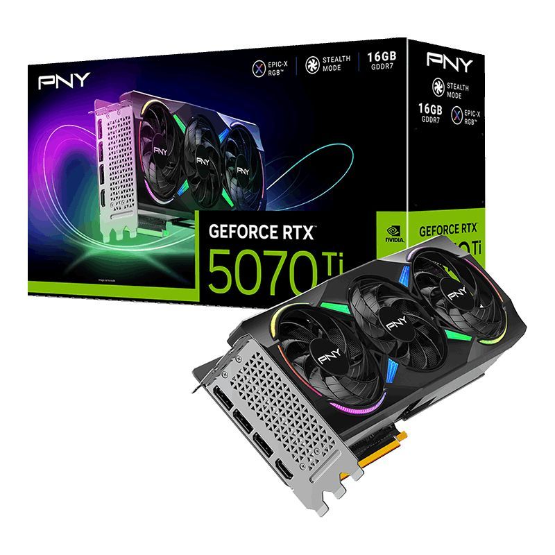PNY GeForce RTX5070TI 16GB DDR7 Gaming Triple Fan ARGB