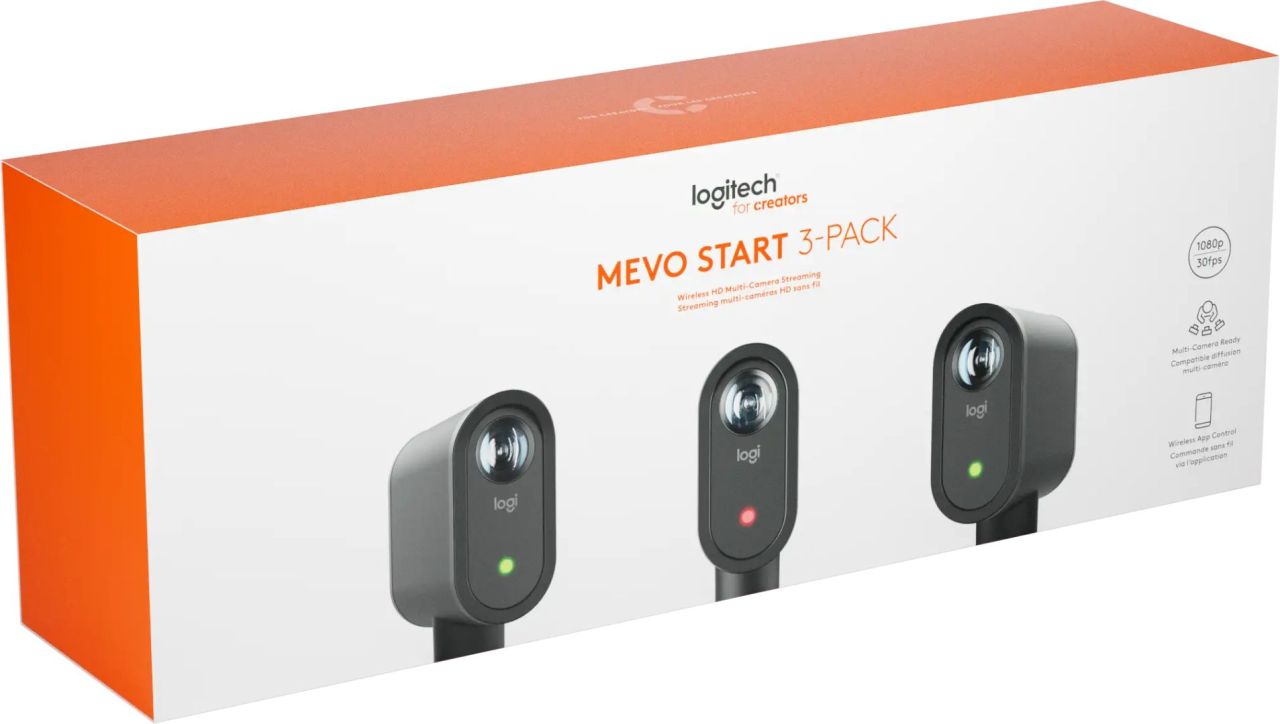 Logitech Mevo Start 3-Pack Black Logitech Mevo Start 3-Pack Black