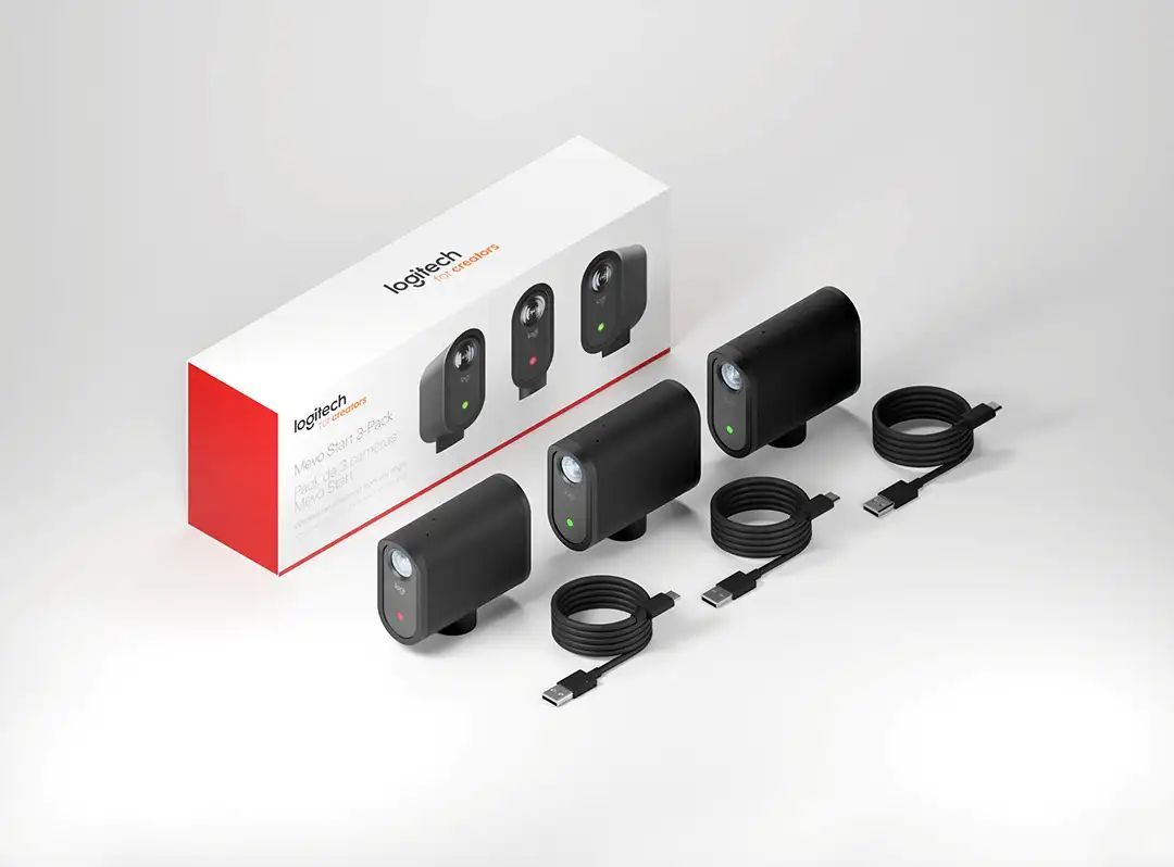 Logitech Mevo Start 3-Pack Black Logitech Mevo Start 3-Pack Black