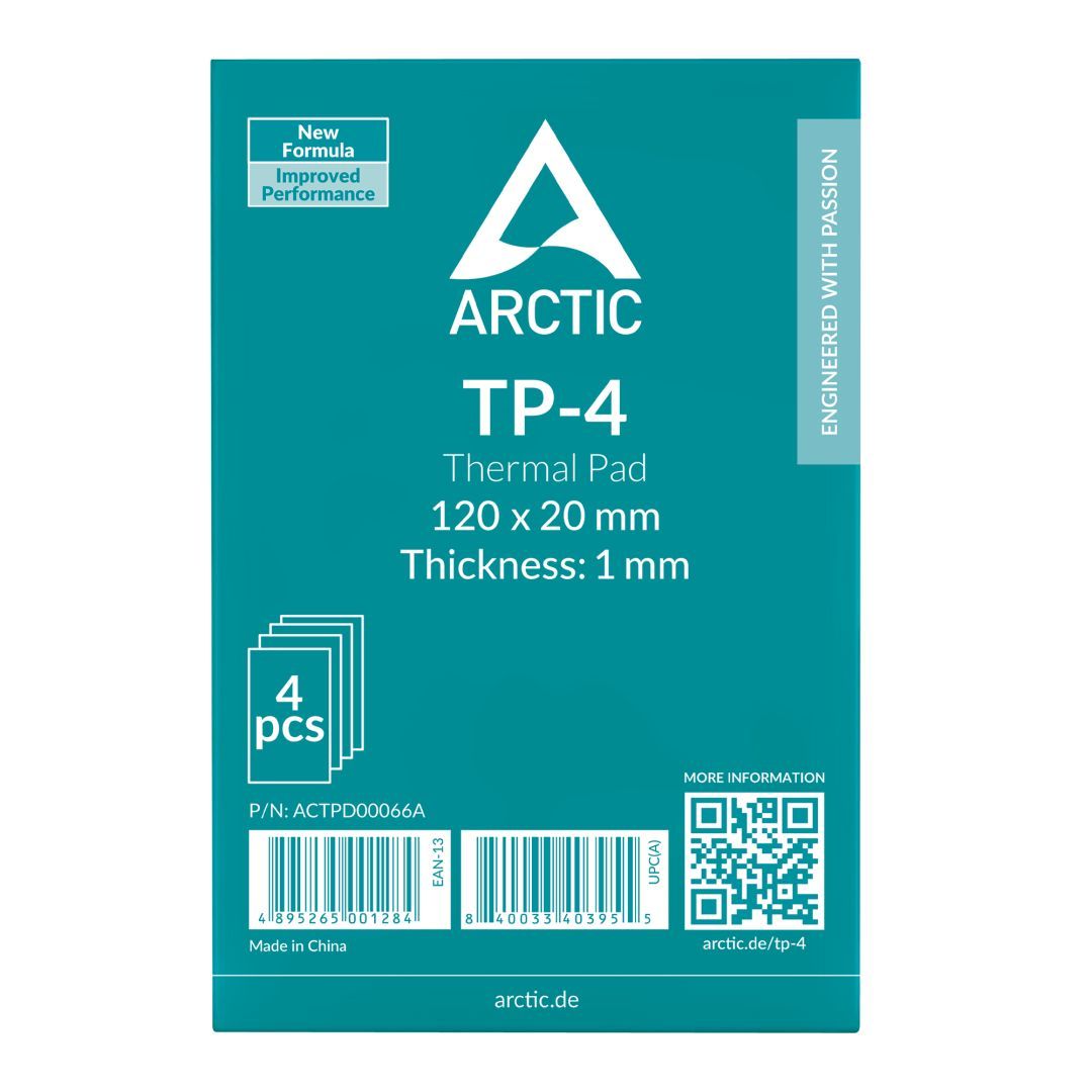 Arctic TP-4 120x20x1mm Hővezető lap (4lap/csomag) Arctic TP-4 120x20x1mm Hővezető lap (4lap/csomag)