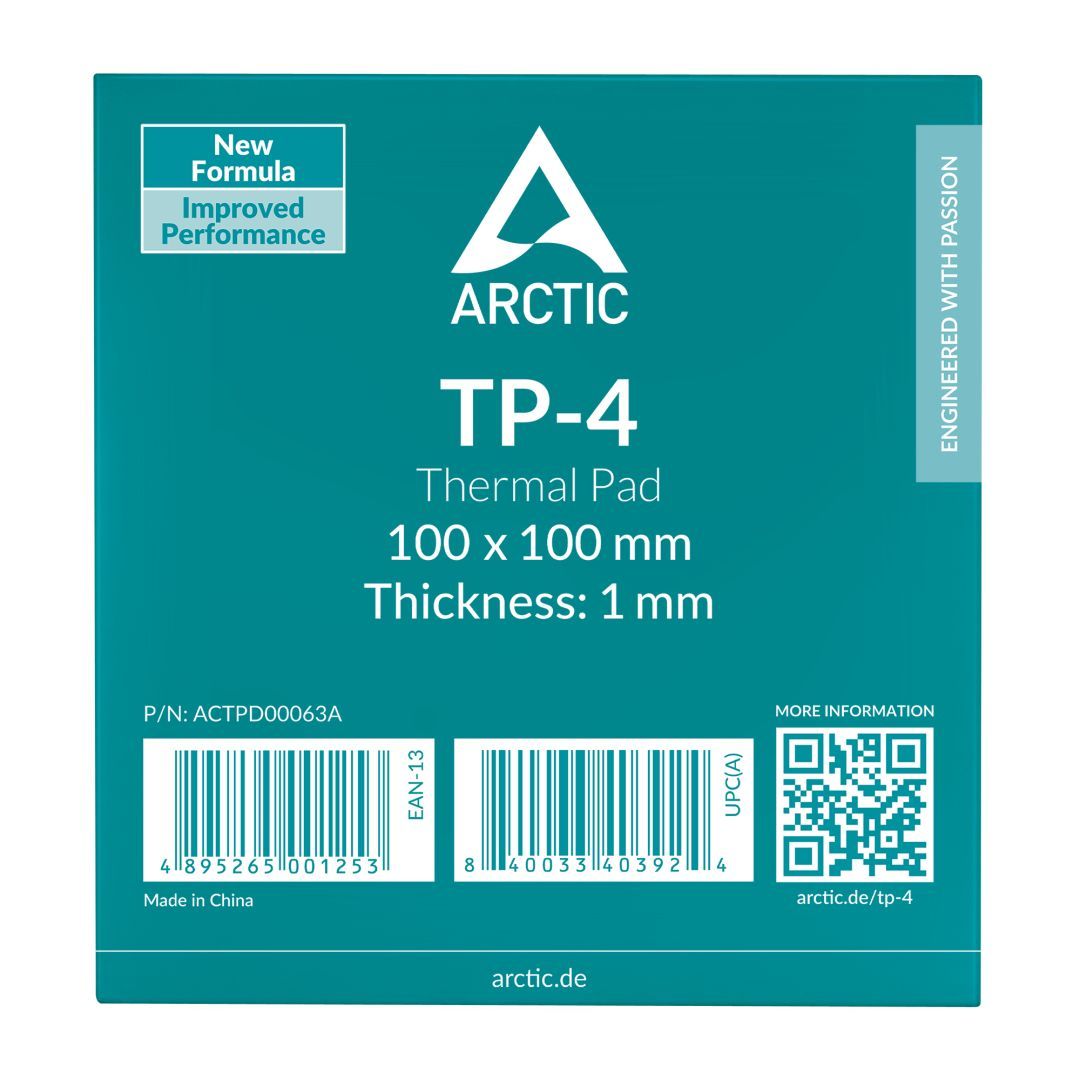 Arctic TP-4 100x100x1mm Hővezető lap (1lap/csomag) Arctic TP-4 100x100x1mm Hővezető lap (1lap/csomag)