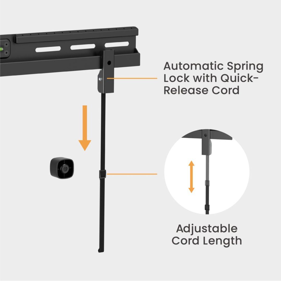 EQuip Studless TV Wall Mount Bracket 37"-86" Black