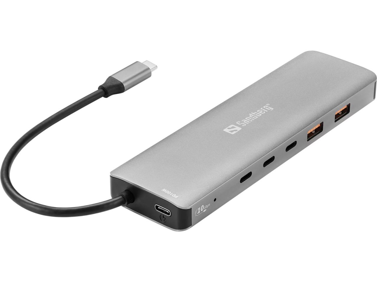 Sandberg USB-C to 5xUSB-C+2xUSB-A 100W Grey Sandberg USB-C to 5xUSB-C+2xUSB-A 100W Grey