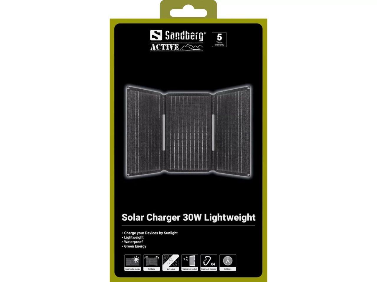 Sandberg Solar Charger 30W Lightweight Sandberg Solar Charger 30W Lightweight