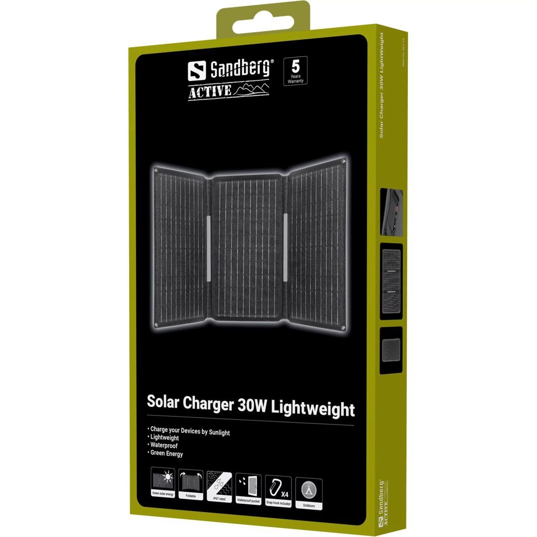 Sandberg Solar Charger 30W Lightweight Sandberg Solar Charger 30W Lightweight