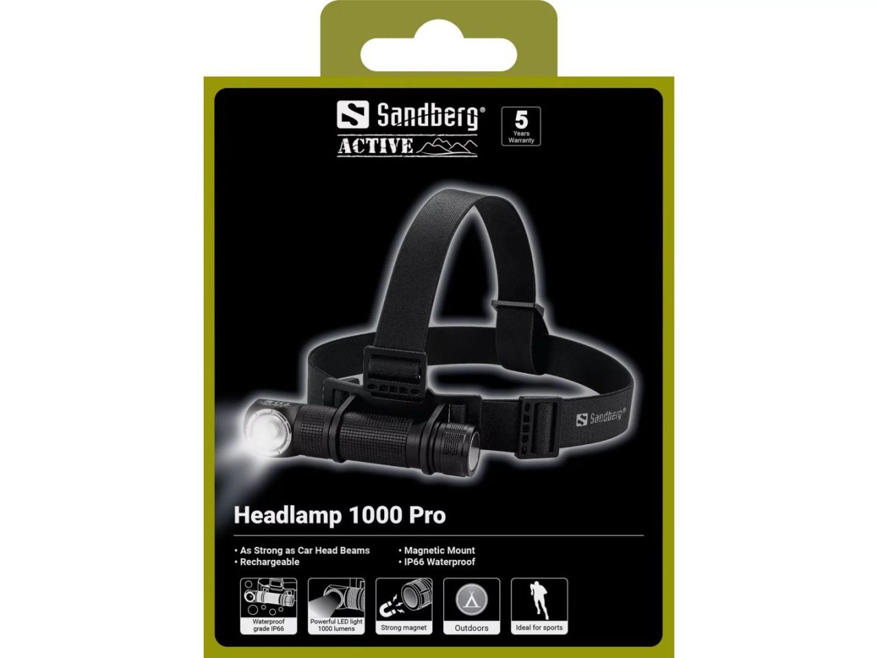 Sandberg Headlamp 1000 Pro Black Sandberg Headlamp 1000 Pro Black