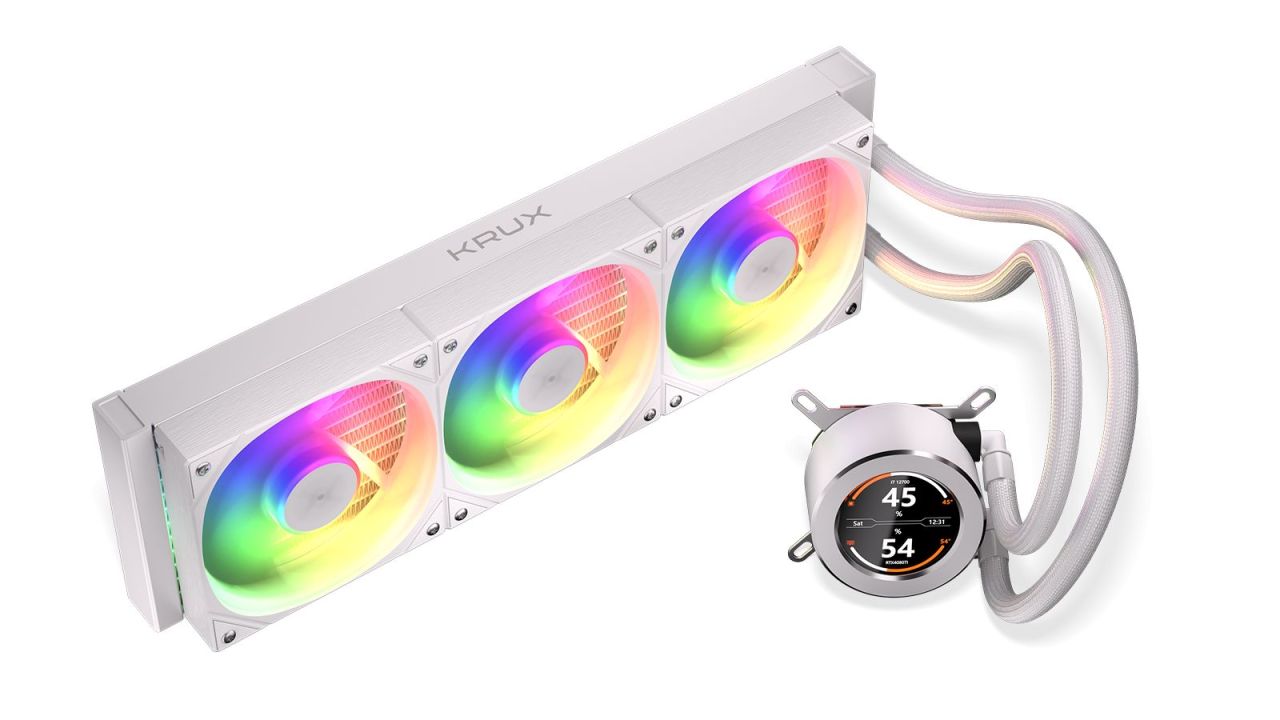 KRUX HydroGlance 360 ARGB LCD White KRUX HydroGlance 360 ARGB LCD White