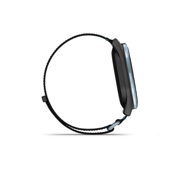 Garmin Approach J1 Cloud Blue Aluminum Bezel with Black/Azure ComfortFit Fabric Band