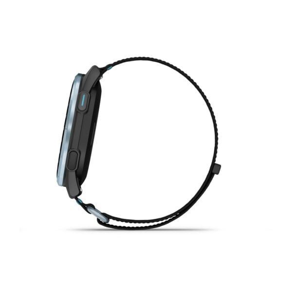 Garmin Approach J1 Cloud Blue Aluminum Bezel with Black/Azure ComfortFit Fabric Band
