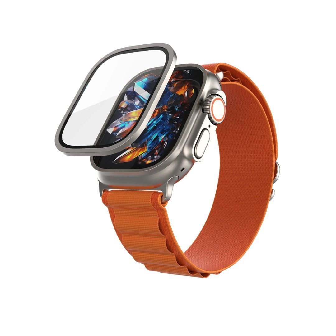FIXED Prémium edzett üveg Apple Watch Ultra 49mm készülékhez, titán FIXED Prémium edzett üveg Apple Watch Ultra 49mm készülékhez, titán