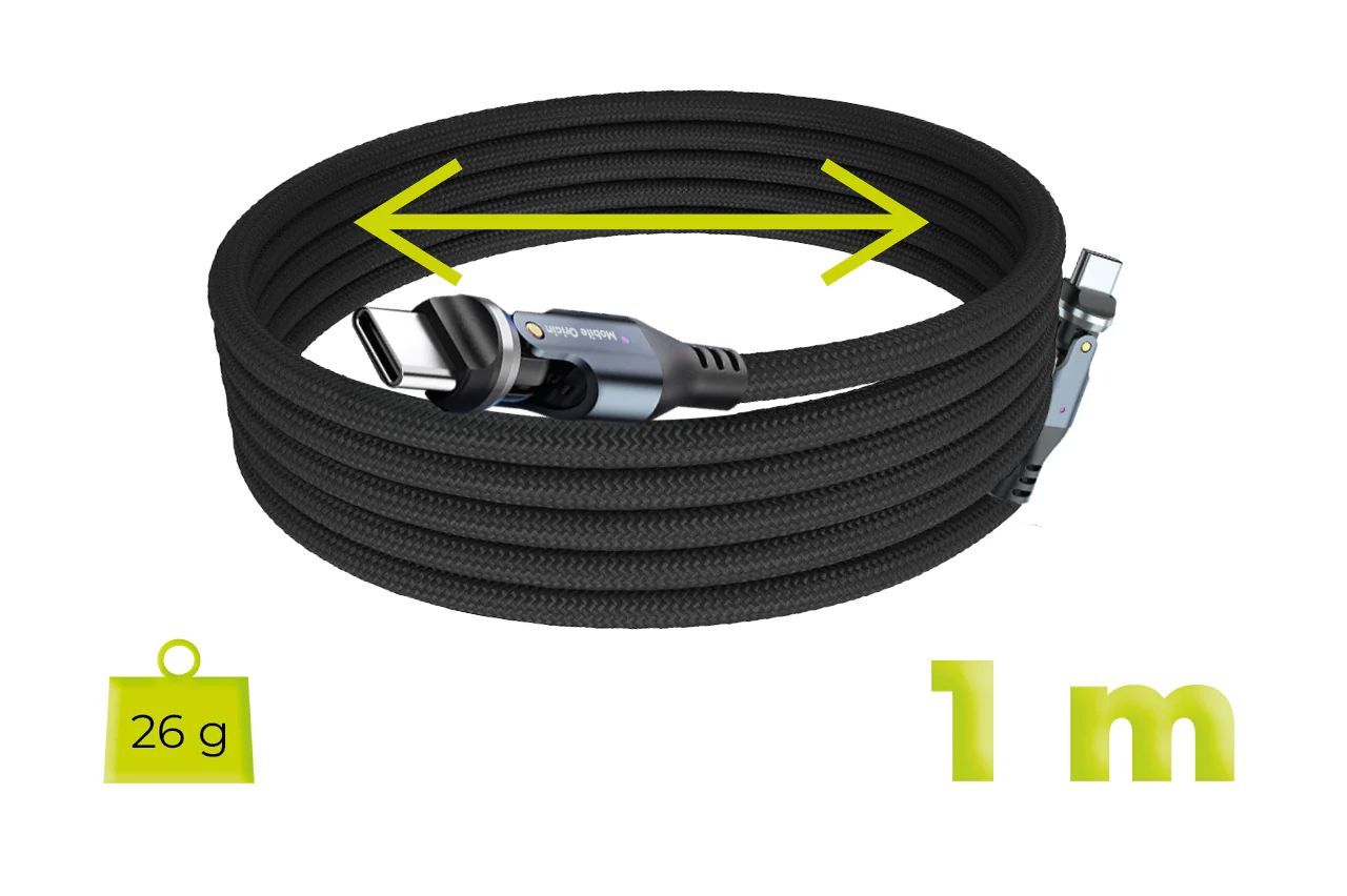 Mobile Origin 240W Rotating Cable 540° USB-C to USB-C 1m Black Mobile Origin 240W Rotating Cable 540° USB-C to USB-C 1m Black