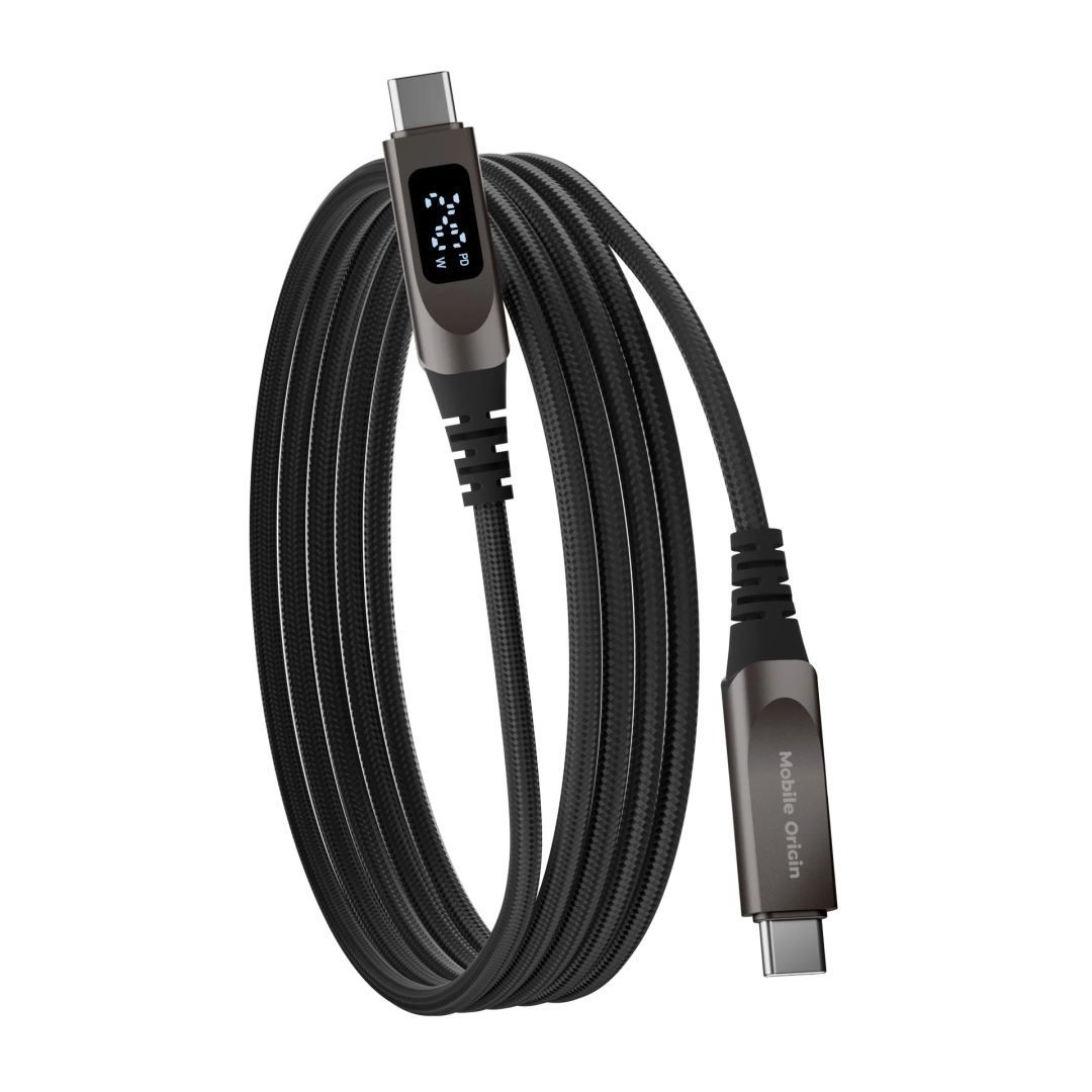 Mobile Origin 240W Display Cable USB-C to USB-C 1,5m Black Mobile Origin 240W Display Cable USB-C to USB-C 1,5m Black