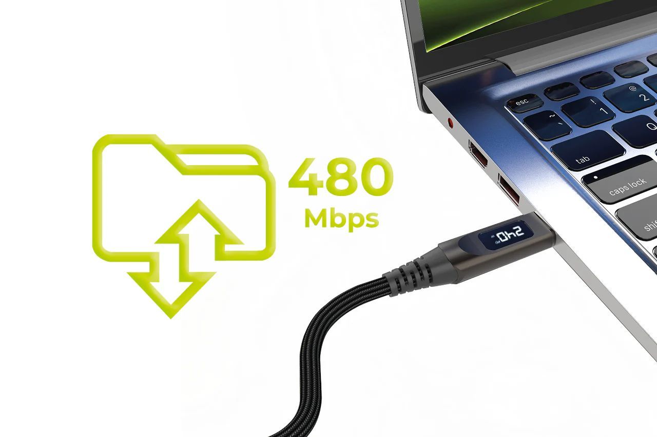 Mobile Origin 240W Display Cable USB-C to USB-C 1,5m Black Mobile Origin 240W Display Cable USB-C to USB-C 1,5m Black