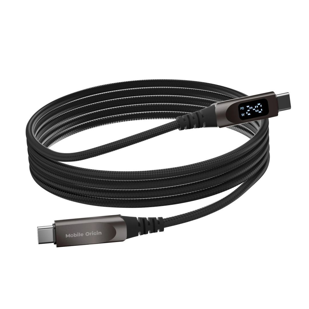 Mobile Origin 240W Display Cable USB-C to USB-C 1,5m Black Mobile Origin 240W Display Cable USB-C to USB-C 1,5m Black