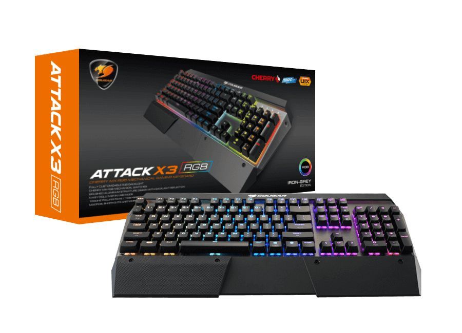 Cougar Attack X3 RGB Speedy Mechanikus (MX Silver) Black US Cougar Attack X3 RGB Speedy Mechanikus (MX Silver) Black US