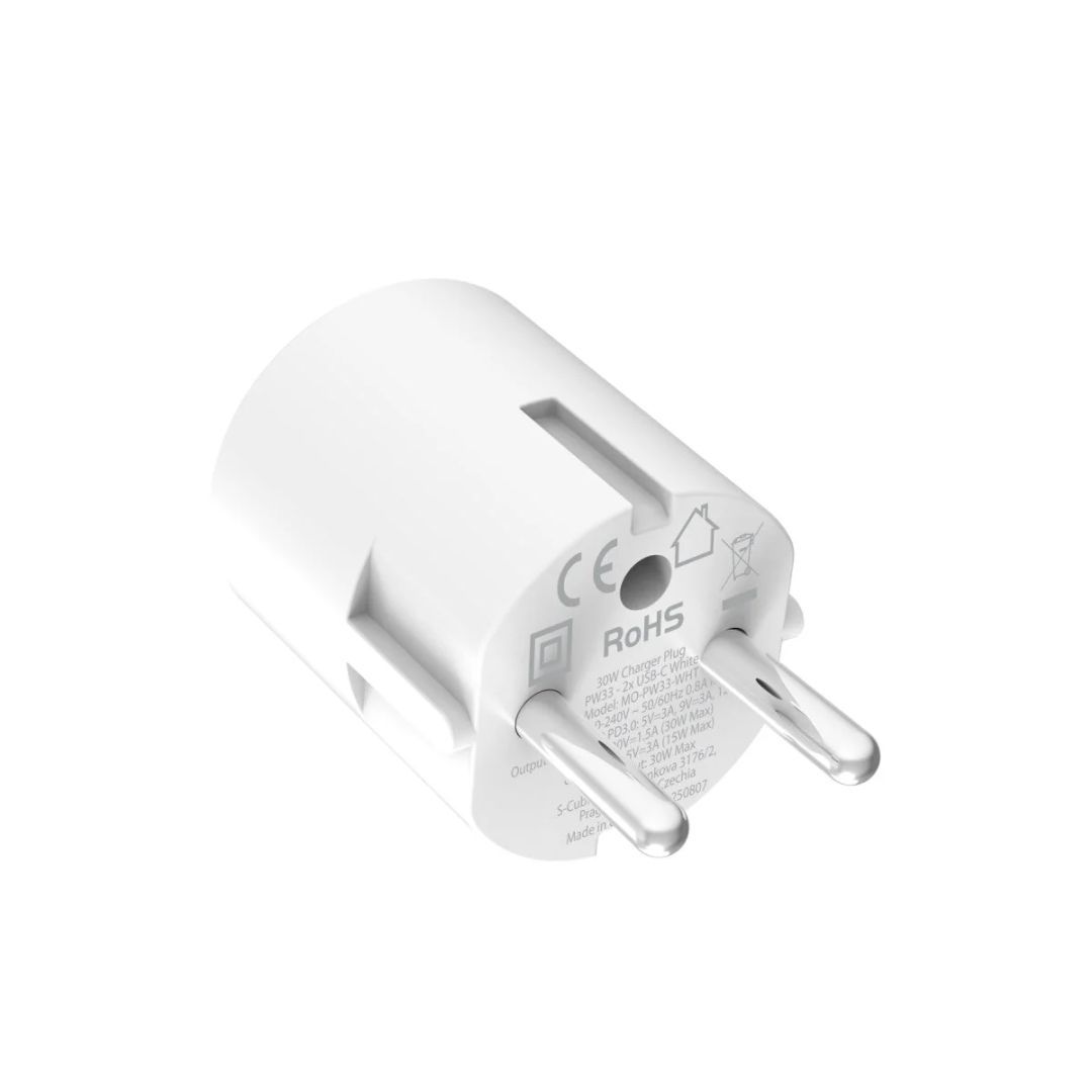 Mobile Origin 30W Charger Plug PW33 2x USB-C White Mobile Origin 30W Charger Plug PW33 2x USB-C White