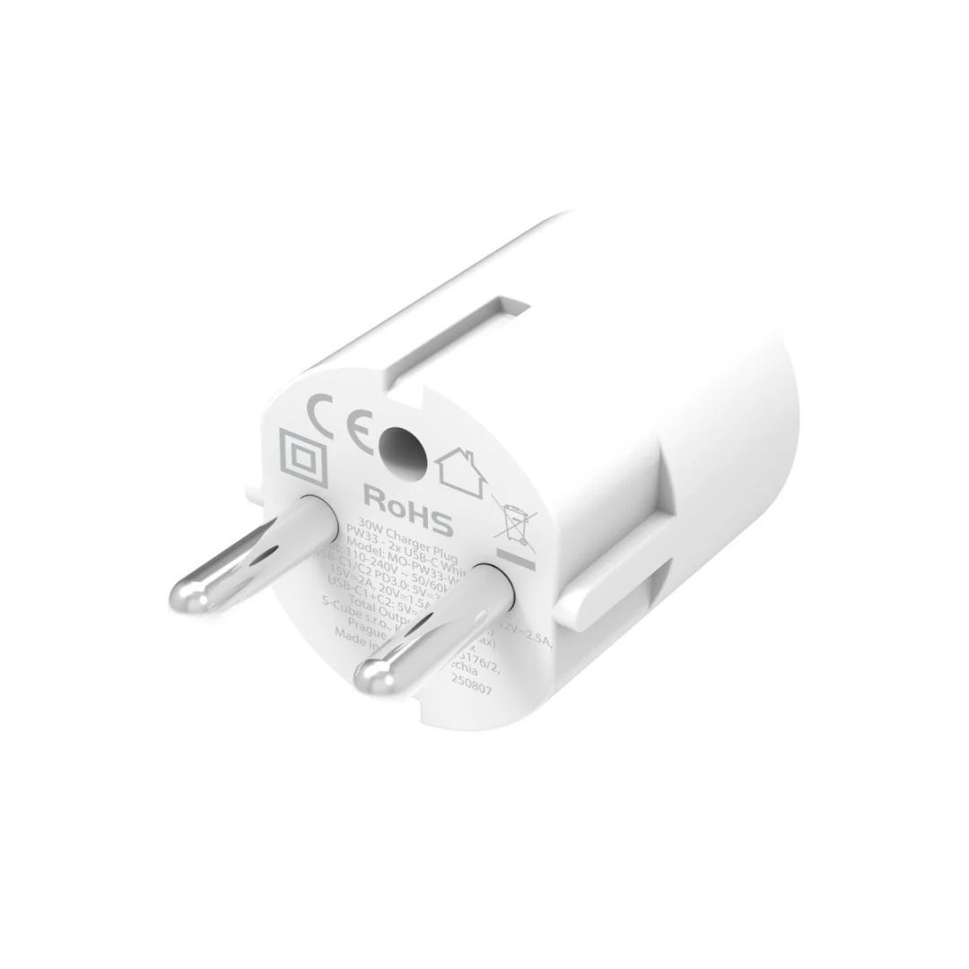 Mobile Origin 30W Charger Plug PW33 2x USB-C White Mobile Origin 30W Charger Plug PW33 2x USB-C White