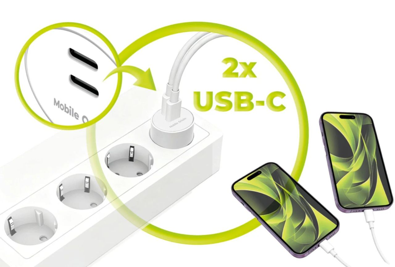 Mobile Origin 30W Charger Plug PW33 2x USB-C White Mobile Origin 30W Charger Plug PW33 2x USB-C White