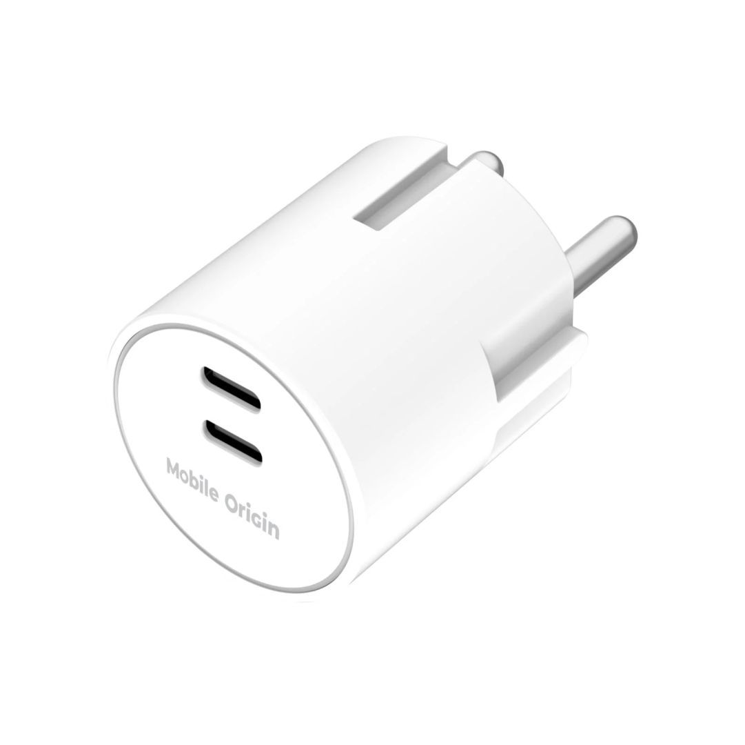 Mobile Origin 30W Charger Plug PW33 2x USB-C White Mobile Origin 30W Charger Plug PW33 2x USB-C White