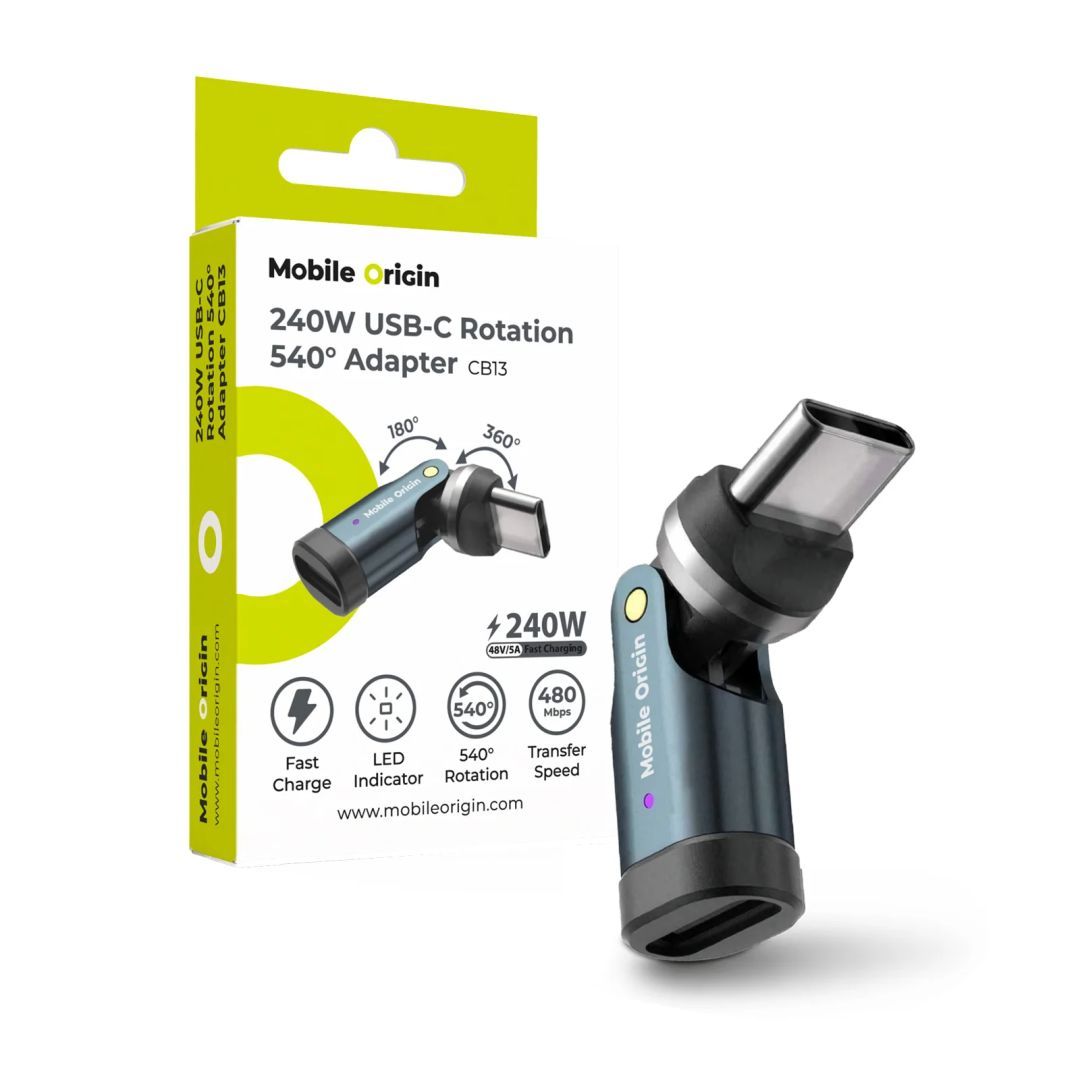 Mobile Origin 240W USB-C Rotation 540° Adapter CB13 Mobile Origin 240W USB-C Rotation 540° Adapter CB13