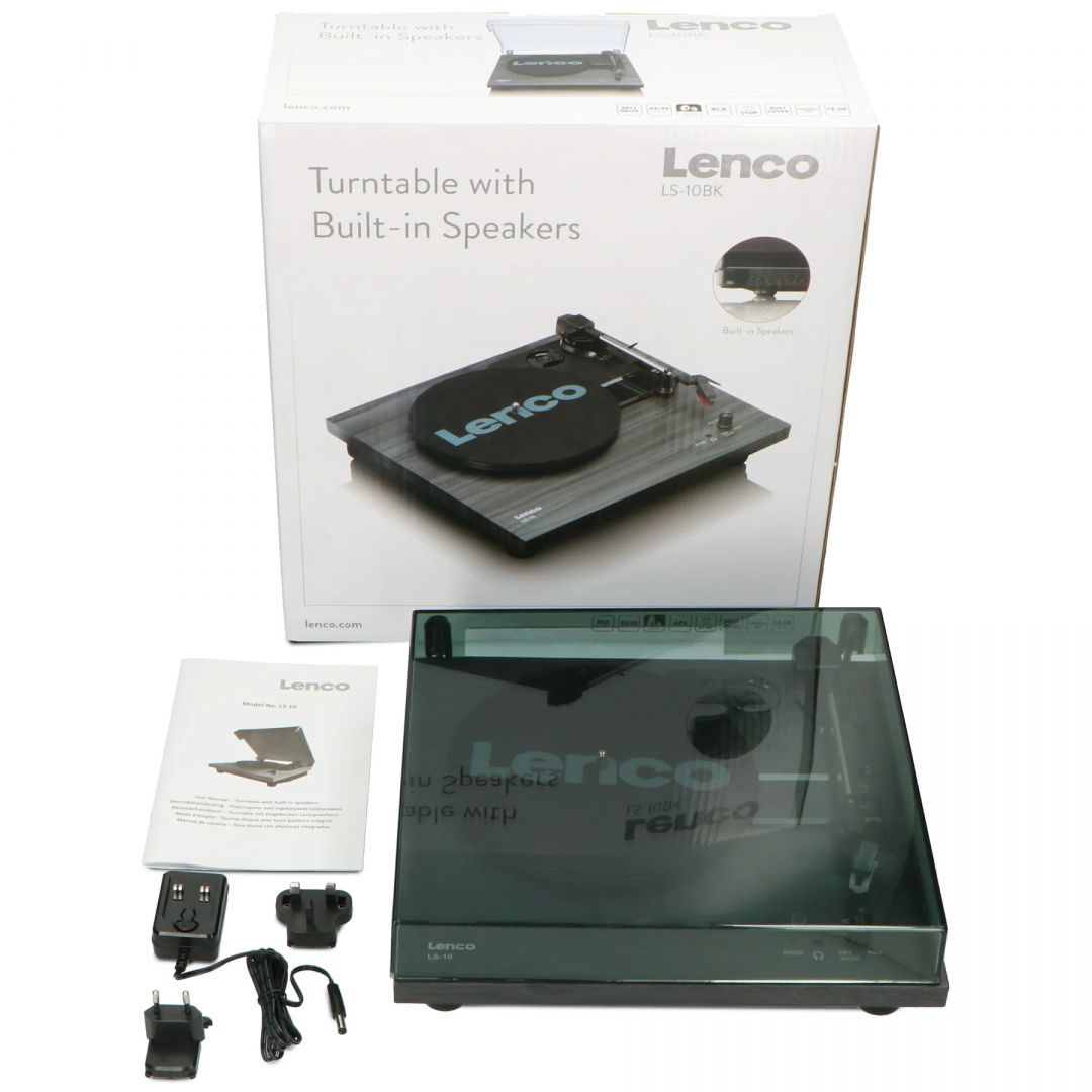 Lenco LS-10 Lemezlejátszó beépített hangszóróval Black Lenco LS-10 Lemezlejátszó beépített hangszóróval Black