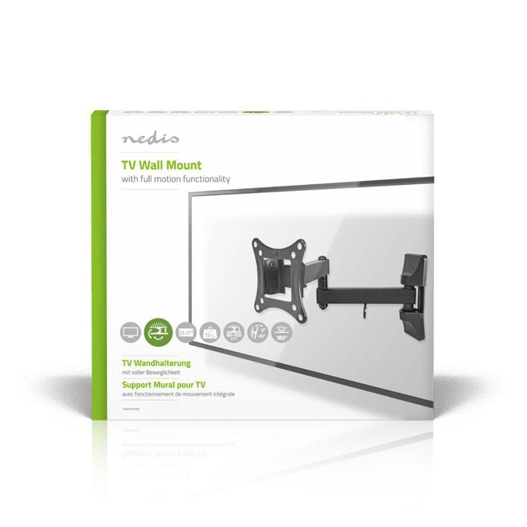 Nedis Full Motion TV Wall Mount 13-27" Black Nedis Full Motion TV Wall Mount 13-27" Black