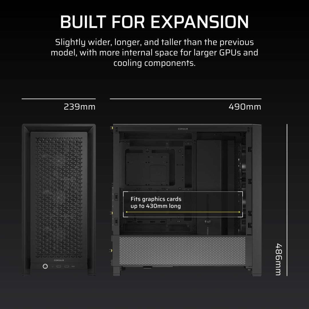 Corsair Frame 4000D RS Tempered Glass Black Corsair Frame 4000D RS Tempered Glass Black