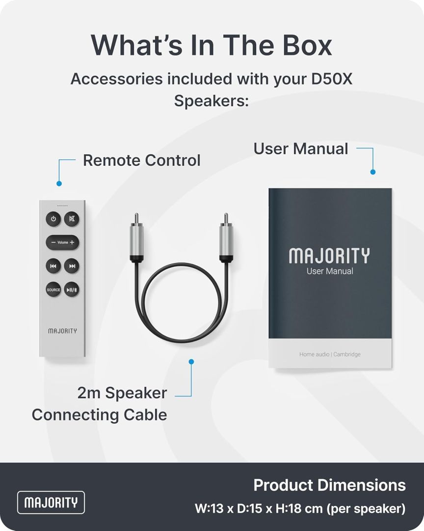 Majority D50X Bluetooth Speaker Black