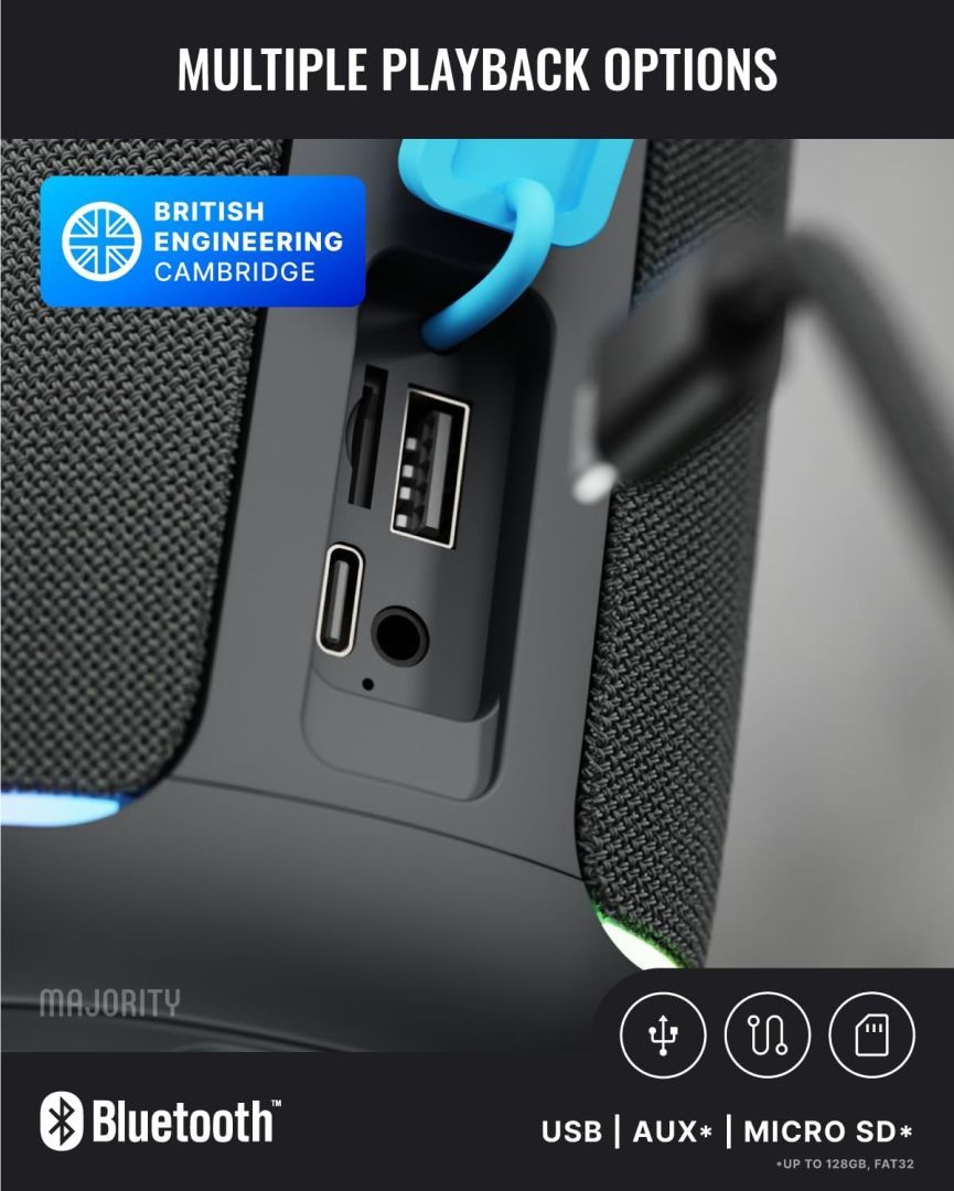 Majority Move 2 (M2) Bluetooth Speaker Black/Blue