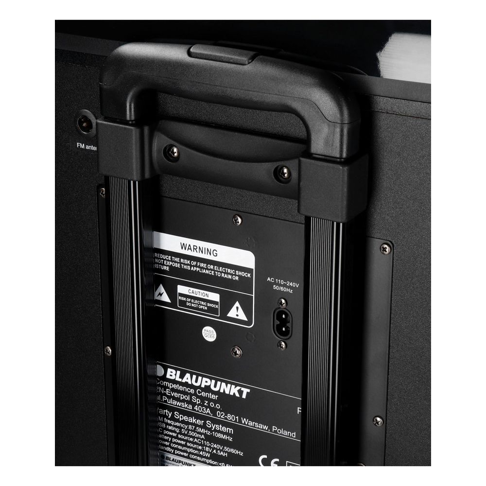 Blaupunkt PS6 Party speaker with Bluetooth and karaoke Black