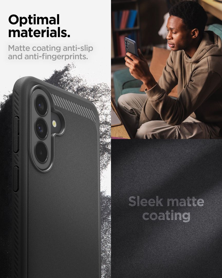 Spigen Rugged Armor case for Samsung Galaxy A37 5G Matte Black Spigen Rugged Armor case for Samsung Galaxy A37 5G Matte Black