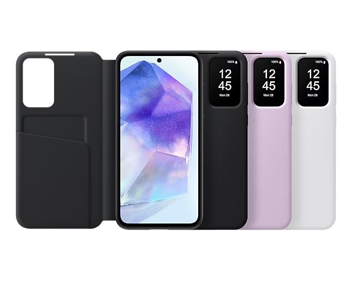 Samsung Galaxy A55 Smart View Wallet Case Black Samsung Galaxy A55 Smart View Wallet Case Black