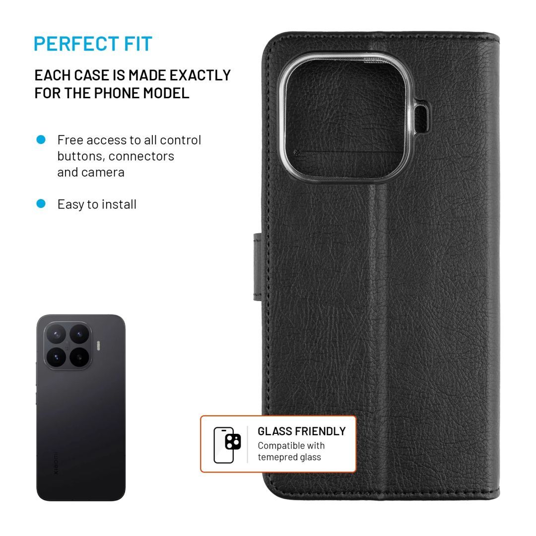 FIXED Opus oldalranyíló könyvtok Xiaomi 17T készülékhez, fekete FIXED Opus oldalranyíló könyvtok Xiaomi 17T készülékhez, fekete
