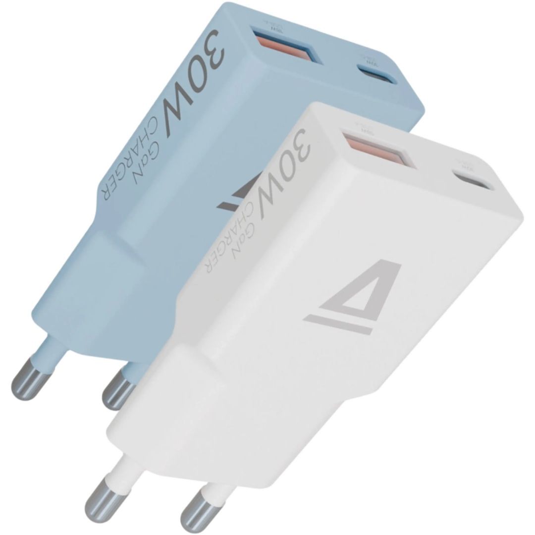 Avax CH641W + CH641LB NANO SLIM 30W Charger White/Black Avax CH641W + CH641LB NANO SLIM 30W Charger White/Black