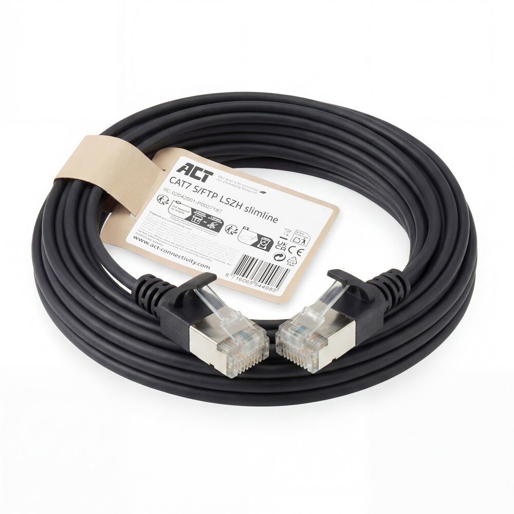 ACT CAT7 S-FTP Patch Cable 5m Black