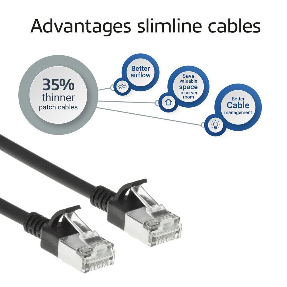 ACT CAT6A S-FTP Patch Cable 7m Black