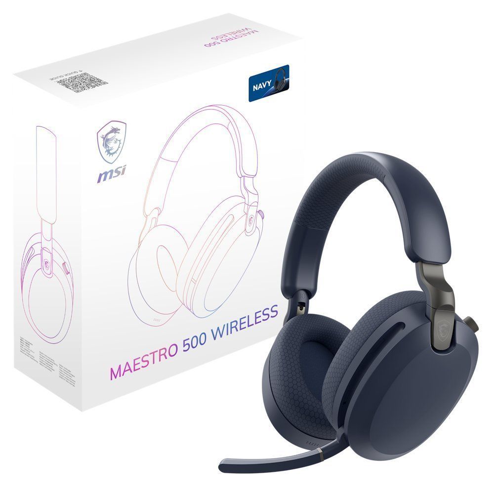 Msi Maestro 500 Wireless/Bluetooth Gaming Headset Navy Blue Msi Maestro 500 Wireless/Bluetooth Gaming Headset Navy Blue