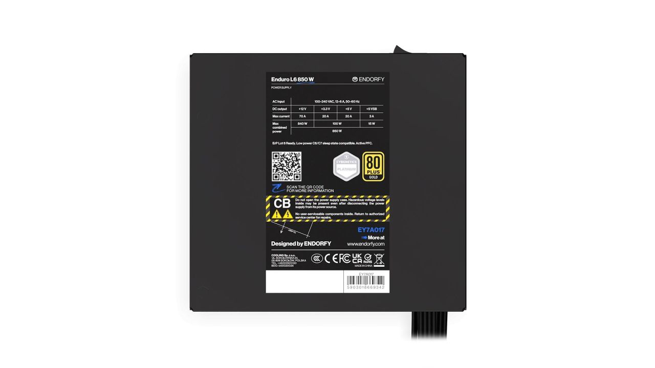 Endorfy 850W 80+ Gold L6