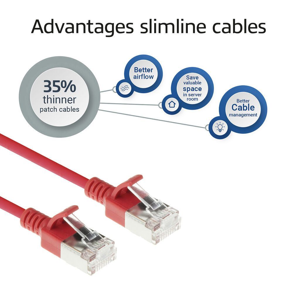 ACT CAT6A S-FTP Patch Cable 5m Red