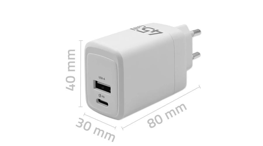 Qoltec GaN 45W Charger White Qoltec GaN 45W Charger White