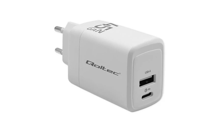 Qoltec GaN 45W Charger White Qoltec GaN 45W Charger White
