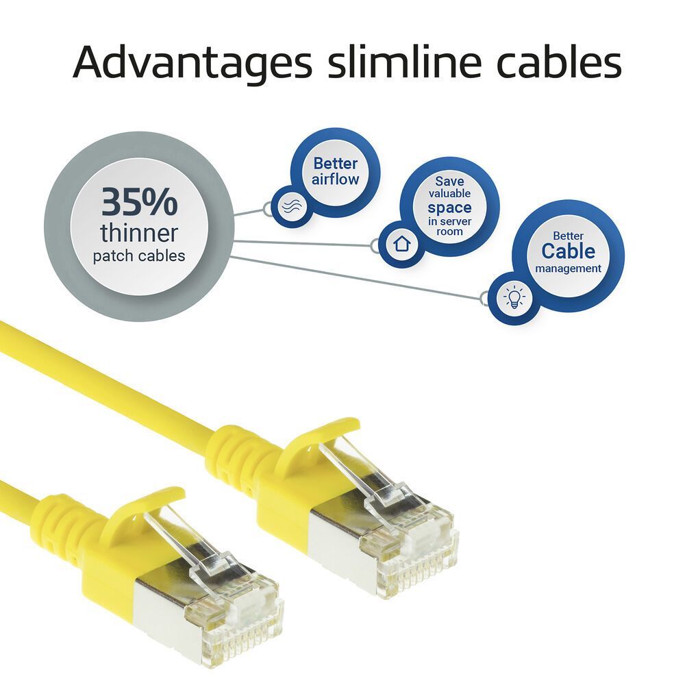 ACT CAT6A S-FTP Patch Cable 1m Yellow