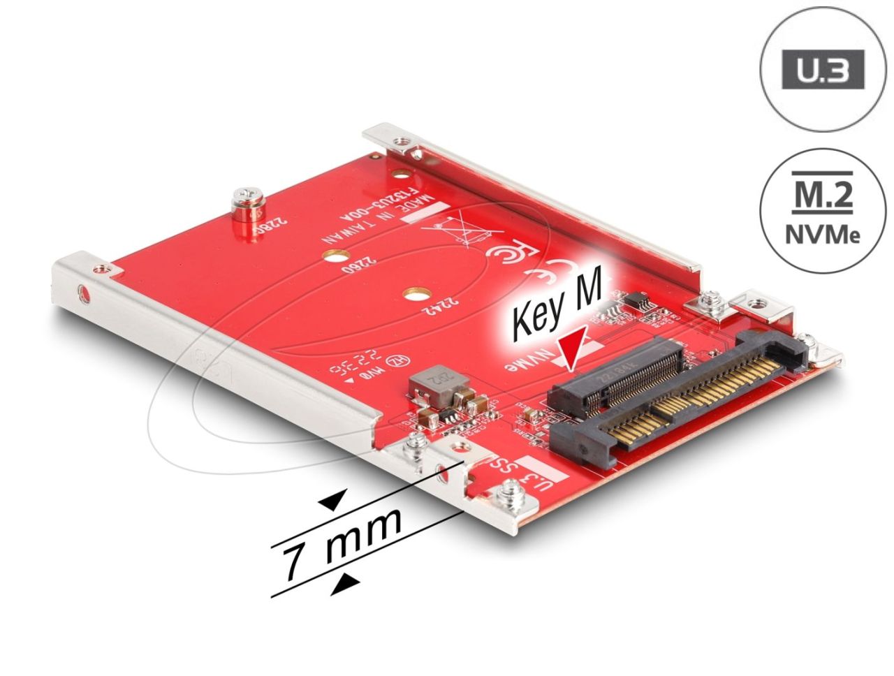 DeLock 2.5″ Converter U.3 SFF-8639 to M.2 NVMe Key M DeLock 2.5″ Converter U.3 SFF-8639 to M.2 NVMe Key M