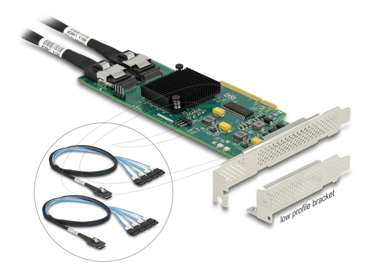 DeLock 8 port SATA PCI Express x8 Card with Connection Cable DeLock 8 port SATA PCI Express x8 Card with Connection Cable