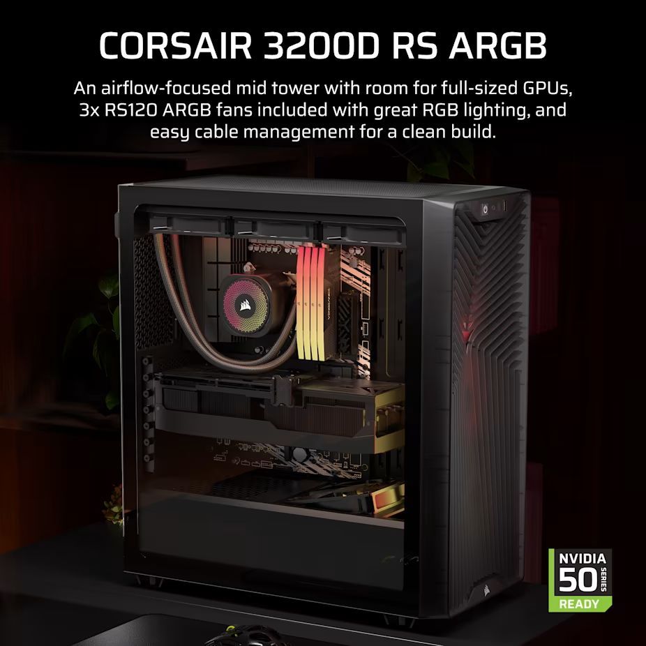 Corsair 3200D RS ARGB Tempered Glass Smoke Corsair 3200D RS ARGB Tempered Glass Smoke